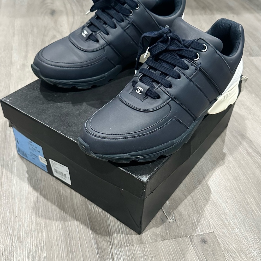 CHANEL Blue and White Sneakers for Everyday Comfort